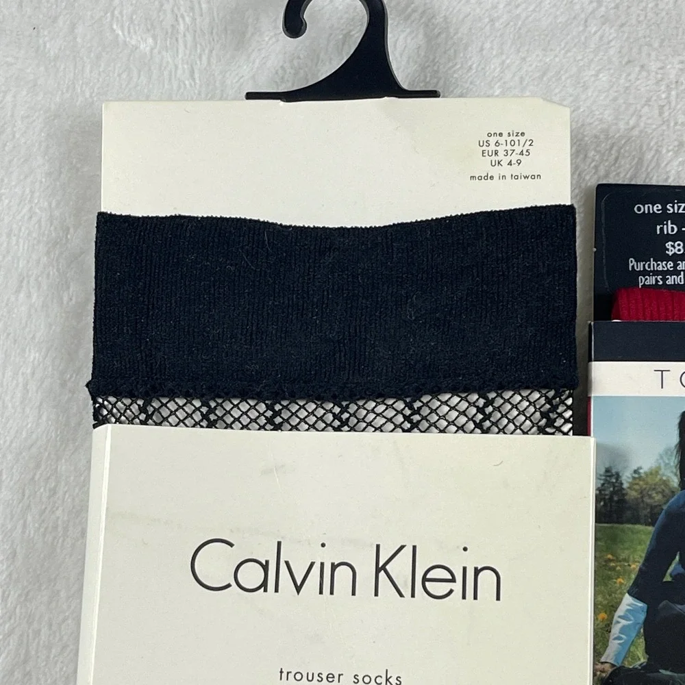 4pk Designer Knee High Trouser Socks Calvin Klein Tommy Hilfiger DKNY Anne Klein